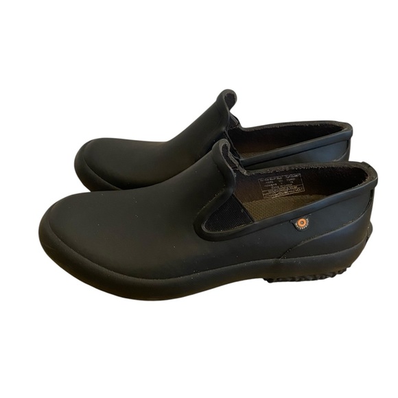Bogs Rain Womens Black Solid Patch Slip On Shoes Size 7 Waterproof Gardening - Picture 2 of 9